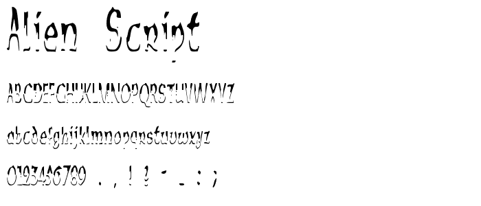 Alien Script font